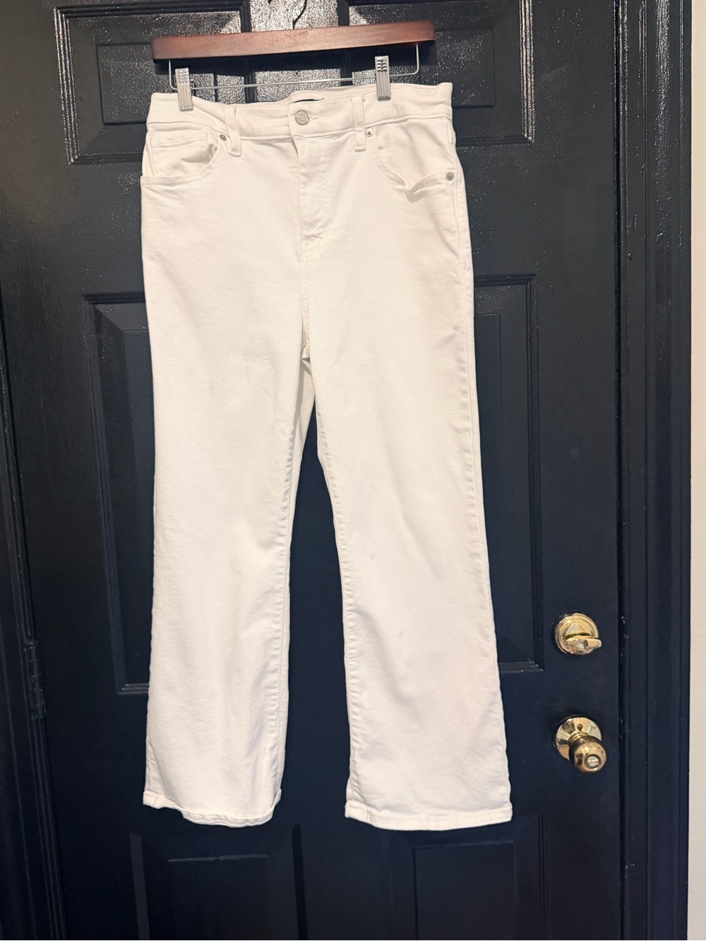 Banana Republic Off-White Wide Leg Jeans